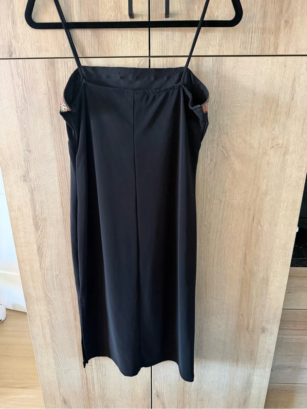 Ricki's - Vintage Black Midi Dress with Embellished Neckline - Picture 6 of 10
